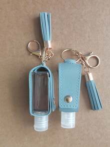 2/1 Pack Refillable Travel Bottles, Reusable 30ml Pump Bottles With Flip Cap Keychain, No-Rinse Hand Sanitizer Bottle Covers, Suitable For Backpacking And Outdoor Activities - Multicolor - View 19