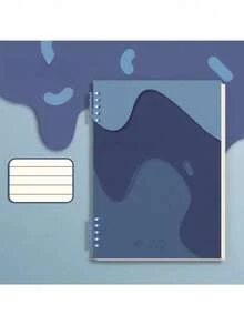 A5 Loose-Leaf Notebook, Coil Bound - 60 Sheets (120 Pages) Removable, Smooth Writing Paper Inserts - Velvet Texture Cover - Multicolor - View 11