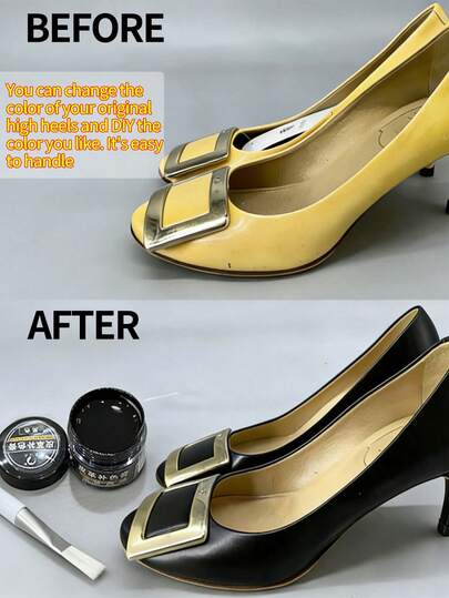 20克高跟鞋变色剂，划痕和染色修复剂，可DIY您喜欢的颜色，适用于浅口鞋、乐福鞋、玛丽珍鞋等，高跟鞋修复，4种颜色可选，内含染色刷