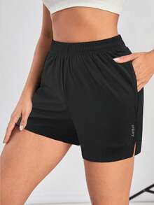 Quần short thể thao nữ nhẹ, thoải mái, phù hợp cho tập luyện mùa hè, thể dục, chạy bộ. Màu đen. - màu đen - Xem 4