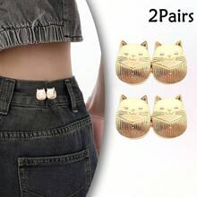 1/2/3/4 Pairs Cat Buckle Detachable Waist Cincher, No Sewing Denim Waist Shaper For Cats - Multicolor - View 22