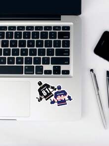 Heated Rivalry Ilya & Shane Jersey Sticker - Rozanov 81 & Hollander 24 Decal, Hockey Romance Bookish Merch For Kindle, Viral BookTok Gift - Multicolor - View 4