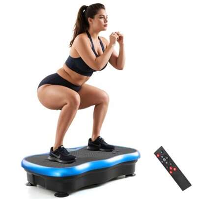 Vibration Plate Exercise Machine Vibration Plate Fitness Platform Exercise Machine 10 Modes Full Body Workout Vibrating Fitness Platform Weight Loss Women Men Shaping Wellness Home Gym Equipment