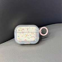 Transparent Earphone Case With Oil Painting Fireworks Design, Transparent And Refreshing Earphone Cover, Earphone Shockproof Case, Compatible With Apple Bluetooth Earphone Protection Case - Clear - View 12