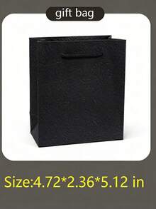 1/4/8/12个装纯色礼盒,黑色方形首饰盒,便携式首饰收纳盒,适用于戒指、耳环、项链、手链、配饰,旅行首饰盒 - 黑色 - 查看 19