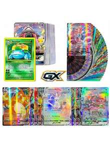 300PCS Cards, Cards (V Series, Vmax, GX Rare Cards), Christmas Gift,Toy Party Bag Fillers,Anime Game Cards - Multicolor - View 2