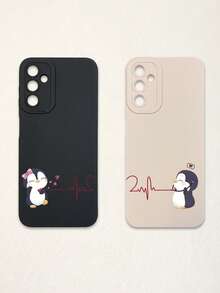 2个企鹅情人节图案相机镜头保护壳，兼容 17、Air、17 Pro、17 Pro Max、16 Pro Max、16 E、14/13、12、11 Pro Max、XS Max、X、XR、8、7、6S、Plus、Mini以及Galaxy A13 5G、S21 FE5G、A15、A21S、A34、A12、S21、S25，防震手机壳，适合作为生日礼物送给女朋友、男朋友或自用，国际版，非国内版。 - 彩色 - 查看 20