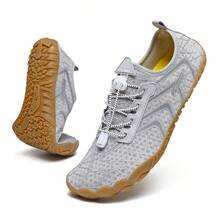 男士新款沙滩徒步鞋，水上运动，速干赤足水鞋，适合冲浪、漂流、健身、瑜伽、健身房锻炼 - 灰色 - 查看 2