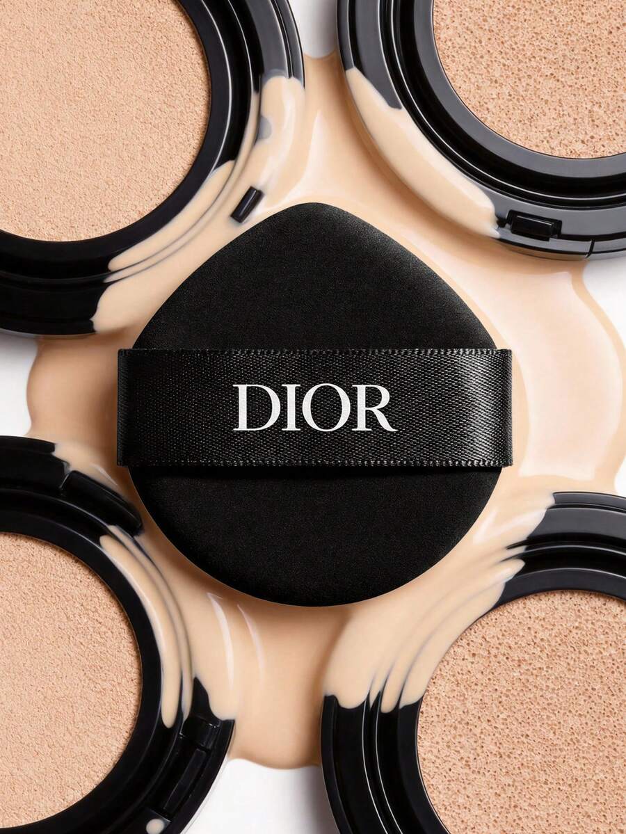 Dior Durable & Smooth Air Cushion Puff. Black, Unique Shaped Air Cushion Puff. Dry & Wet Dual-Use Air Cushion Puff. Air Cushion Puff Refill. - D Black - View 1