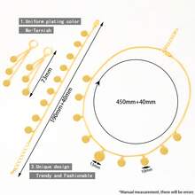 迪拜时尚金币首饰套装 21k镀金土耳其新娘吊坠项链手链 阿拉伯伊斯兰女性婚礼首饰 - Coins Jewelry - 查看 14