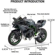 2026 New 1:12/14/18 Scale Alloy Kawasaki Motorcycle Model - Realistic Bicycle Sculpture Gift, Static Collection Toy, Metal Precision Craftsmanship, Automotive Enthusiast Collection - Holiday Gift, Creative Surprise, Perfect Gift - Multicolor - View 2