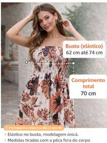 Short Strapless Printed Dress With Elastic For Summer And Festivals, 2026 . - 印度雙色 - 查看 4