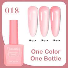1 Bottle 15ml Milky Jelly Nude Color Gel Nail Polish, Transparent, Translucent Pink Gel Manicure Set, Suitable For Nail Salons And DIY Home Manicure, 58 Colors Gel Nail Polish Nails - Multicolor - View 22