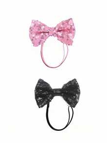 2/4pcs Pet Bow Headband, Bow Hair Ties Suitable For Small/Medium Dogs, Dog Collar Cat Pet Headpiece, Cute Pet Decoration For Holidays, Perfect For Pets On Valentine's Day And Weddings - Multicolor - View 17