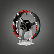 Calcomanias Stickers Para Rines  Completo Rin Moto - Rojo Reflejante - Ver 4