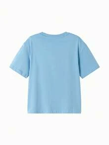 Balabala Kids Colorful Car Themed Short Sleeve T-Shirt, Casual Wear - Ice Blue - View 3