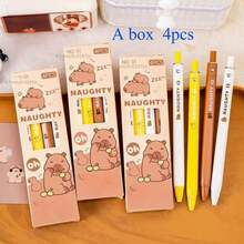 Capybara Neutral Pen Set, Painted Ballpoint Pen School Stationery Set, Personalized Stationery, Cute Stationery, Suitable For Students And Office Staff, Learning Supplies, Painting And Art Creation Supplies, Classroom Rewards, Back To School Season, Back To School Supplies, Birthday, Party, Valentine's Day, Revival Festival Gifts [Mixed Shipping] - A - View 5