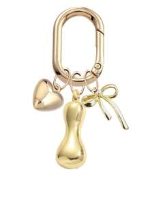 金色泡泡字母 A-Z 钥匙扣,可爱字母吊坠配心形蝴蝶结,闪亮金属字母钥匙扣,个性化包包挂饰,手提包背包钥匙圈配件,适合日常使用、旅行、上学、购物,送给女孩、青少年、女性、朋友的礼物,非常适合情人节、生日、圣诞节、节日 - 彩色 - 查看 32