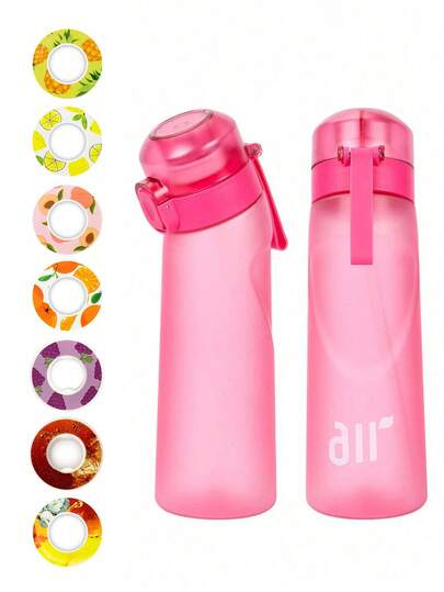 1pc Sports Water Bottle With 1 Random Fruit Scented Capsule, Sugar-Free & Calorie-Free, Only Fragrance Without Changing Taste, Fashionable & Creative Fitness Outdoor Sports Birthday Gift