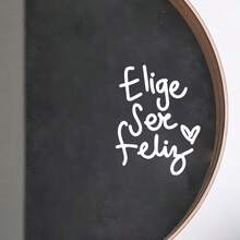 1张“选择快乐”|“快乐的心灵，快乐的生活”选择快乐家居装饰贴纸 西班牙语名言贴纸 - 适用于浴室、镜子（梳妆镜/化妆镜）、门、窗户和墙壁的家居装饰 | 仅贴纸 - A - 查看 7