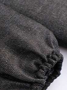 Denim Apron Soft - Unisex Bib Apron with multifunctional tool pocket - Negro - Ver 3