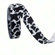 1.6厘米宽动物纹罗缎丝带，豹纹和斑马纹礼品盒包装丝带，5码长 - 彩色 - 查看 9