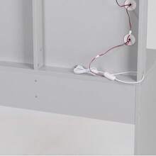 Dressing Table, Cosmetic Table, Dressing Table With LED Lighting, Drawers And HD Mirror With Adjustable Brightness, 3 Colors, Dressing Table Chest Of Drawers For Bedroom, White - Xám - Xem 9