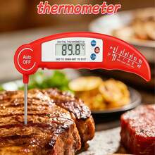 1个装数字肉类温度计，带探针，适用于烹饪、烘焙、液体、烧烤、空气炸锅，可快速测量食物温度 - M - 查看 11