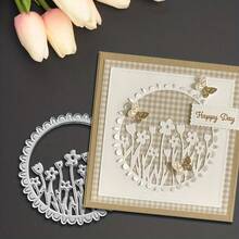 1pc Creative Flower Metal Cutting Mold, Suitable For Scrapbooking, Handicrafts, DIY Embossing Template, Handmade Cards, Gift Card Making Tools - A - View 9