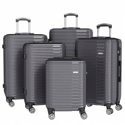 YSTYLE The Five-Piece Suitcase Set Is Available In A Variety Of Colors, Made Of ABS Material, And Features A Combination Lock And Quiet Multidirectional Wheels. It's Suitable For Business Trips, Carry-On Luggage, And Study Trips.