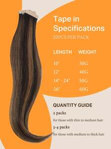 DOORES 50g 20pcs Tape-In Hair Extensions 100% Natural Human Remy Hair Heat-Resistant Dyeable Seamless Glue Tape Straight Hair Extensions For Volume And Length - S2/6 - View 4