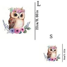 2pcs Owl Heat Transfer Patches, Suitable For T-Shirts, Jeans, Sweaters, Handbags, Pillows, Cushions, Washable And Ironable - L+S - View 1
