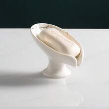 1pc Ceramic Soap Dish, Luxury Nordic Style Bathroom Hotel Home Draining Soap Holder, Modern Minimalist Soap Tray - Transparent-Soap Box - View 11