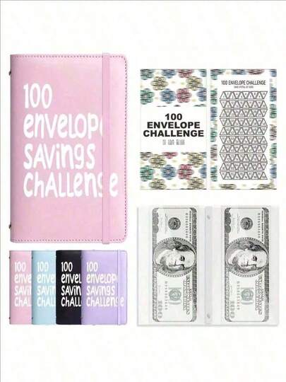 100 Day Savings Challenge Coin Envelope Budget Notebook - Spiral Bound Savings Tracker With Savings Plan System And $50 Goal, Daily Coin/Sticker Envelopes, Floral Pattern (5.25" X 3.5") - Helps Adults Develop Consistent Savings Habits, Financial Planning Tool, Floral Pattern Spiral Bound Budget Notebook