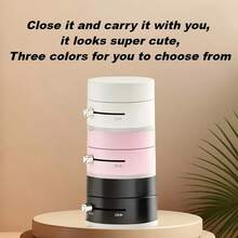 White Pink Black Vacuum Magnetic Suction Cup Folding And Rotating Bracket Double-Sided Universal Vacuum Rotating Mobile Phone Bracket Automobile Phone Cradles Valentine's Day Gift - Pink - View 2