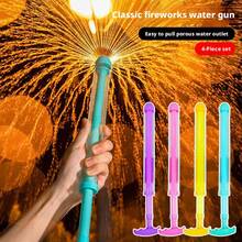 120-Hole Super Water Gun - 41cm Large Pull-Type Jet Water Gun With Firework Spray Effect, Perfect For Outdoor Pool And Beach Parties, Essential For Youth Group Games, Stress-Relieving Water Toy, Cool Summer Gift - Multicolor - View 2