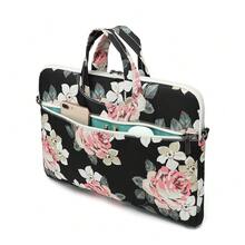 Canvaslove 15 Inch White Rose Water Resistant Laptop Shoulder Messenger Bag Sleeve Case For MacBook Pro 16 Inch And 15 Inch-15.6 Inch Laptop - ‎whiteRose - View 3