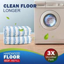 Matthew Microfiber Mop Refills Compatible With Hardwood Floor 'N More, Mop Head Replacement Reusable For Large Surface Compatible With ShMop And All 15 * 8" Flat Mops – 3Pcs Microfiber Mop Pads - 藍色的 - 查看 6