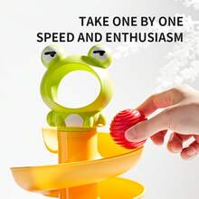 Juguetes de bola rodante para bebés y niños pequeños a partir de 18 meses. Juguetes de bola rodante con 2 bolas de colores. Juguetes educativos para niños y niñas. - Amarillo - Ver 2