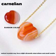 1件天然水晶宝石心形吊坠，爱的能量项链，灵性疗愈首饰，母亲节送给挚爱母亲的礼物 - 愛心吊墜 - 查看 12