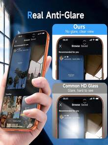 4Pcs Matte Privacy Screen Protector Compatible With IPhone 17 Pro Max Soft Film, Non Glass, Full Coverage Anti-Peeping Anti Spy Anti Glare Ceramic Film, Anti-Fingerprint, Case Friendly Compatible With IPhone 17 Pro Max 17 Air 16 Pro Max/16 Pro/16 Plus/16/15 Pro Max/14 Pro Max/13 Mini/12/11/XS MAX/XR - Black - View 7