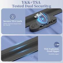 3/5 Piece Hardside Luggage Set (12, 18, 20, 24, 28 Inch), With Scratch-Resistant And Impact-Resistant ABS Shells, Spacious Design And Four 360-Degree Spinner Wheels - Baby Blue - View 6