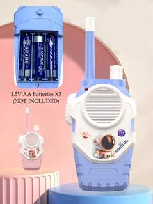 NEUSNEY 2pcs Electric Walkie Talkies Toy, Wireless Remote Outdoor Intercom Educational Interactive Game, Gift For Boys And Girls, Birthday Present (Random Accessories, Batteries Not Included) - Pink Purple - View 10