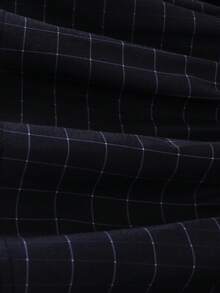 1pc Girls Casual Patterned Print Long Sleeve Waist Ruffle Hem Dress, Suitable For Everyday Wear, School, Gatherings, Autumn/Winter - Royal Blue - View 6