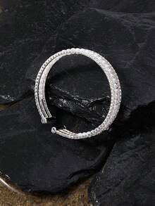 Opalesca Gelang dengan rhinestones dan mutiara tiruan - Perak - View 3