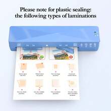 Crenova Laminator Machine With 10 Laminating Sheets, A4 Laminating Machine Hot & Cold With Fast Warm Technology, Thermal Laminator 9 Inch For Home Office School Business Blue - US A Type Plug(110-127V) - View 6