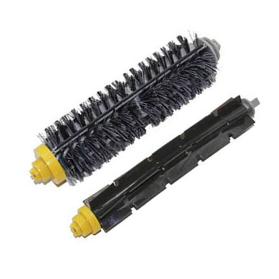 Compatible With IRobot Roomba 500, 600, And 700 Series. Roller Brush, Rubber Brush, Bristle Brush. Durable Vacuum Cleaner - 1 Pair - View 1