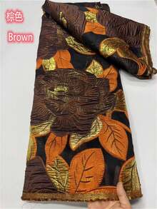 5yard /1yard French Leaves Flowers Jacquard Lace Fabric 2026 High Quality African Brocade Lace Fabric Nigerian Lace For Luxury Women Party Wedding Christmas Fabric Purple - A - View 1