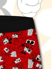 男士红色3D印花平角内裤，日常休闲必备内衣，时尚设计 - 彩色 - 查看 6