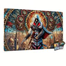 Thảm chơi Stained Glass Assassin dành cho MTG, TCG, CCG và YGO. Tương thích với các trò chơi thẻ bài sưu tầm, trò chơi bàn cờ và phụ kiện chơi game. Có đế cao su, bề mặt polyester và các cạnh được khâu chắc chắn. - Chuột Pad - Xem 3